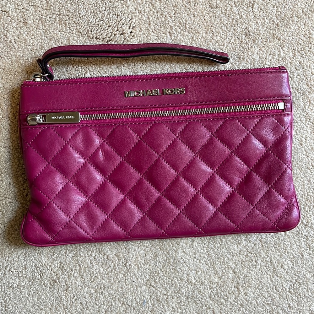 Magenta Michael Kors wristlet